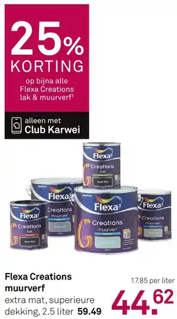 Karwei Flexa Creations lak & Muurverf aanbieding