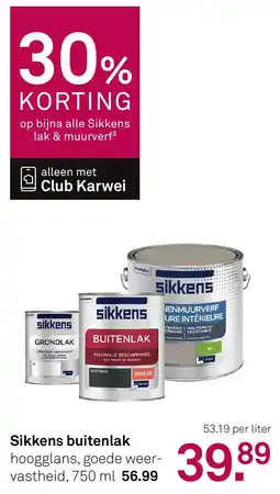 Karwei Sikkens Buitenlak aanbieding