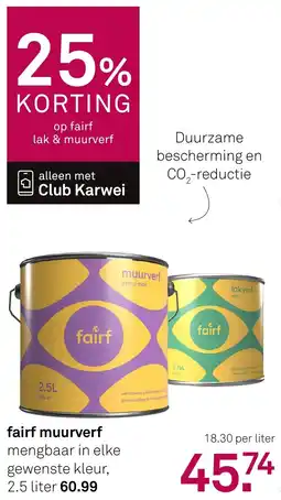 Karwei fairf Muurverf aanbieding