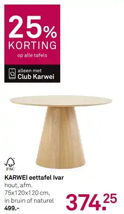 Karwei Karwei Eeettafel Ivar aanbieding
