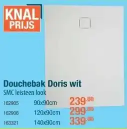 Cevo Douchebak Doris wit aanbieding