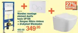 Cevo Wandwc montage element duofix basic UP100 aanbieding