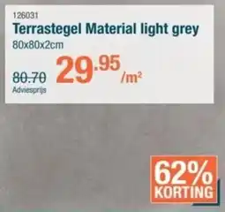 Cevo Terrastegel Material light grey aanbieding