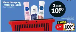 Kruidvat Nivea deospray, -roller en -stick aanbieding
