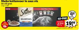Kruidvat Sheba kattenvoer in saus vis aanbieding