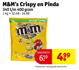 Kruidvat M&M’s Crispy en Pinda aanbieding