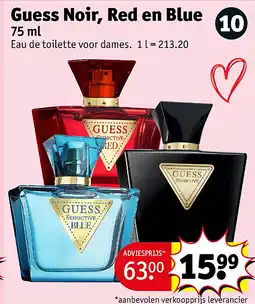 Kruidvat Guess Noir, Red en Blue aanbieding