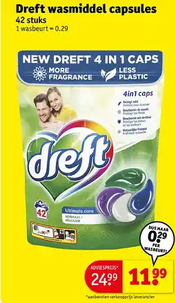 Kruidvat Dreft wasmiddel capsules aanbieding