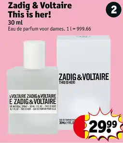 Kruidvat Zadig & Voltaire This is her! aanbieding