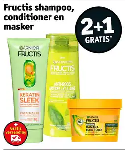 Kruidvat Fructis shampoo, conditioner en masker aanbieding