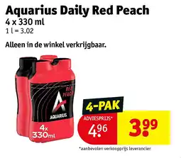 Kruidvat Aquarius Daily Red Peach aanbieding