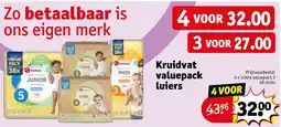 Kruidvat 4 x luiers valuepack 3 58 stuks aanbieding