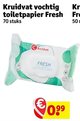 Kruidvat Kruidvat vochtig toiletpapier Fresh aanbieding