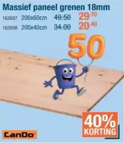 Cevo Massief paneel grenen 18mm aanbieding