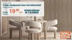 Cevo Trendy wandpaneel Linee met lattenmotief aanbieding