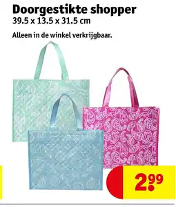 Kruidvat Doorgestikte shopper aanbieding