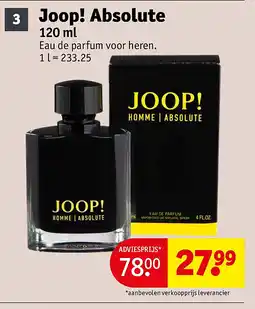 Kruidvat Joop! Absolute aanbieding