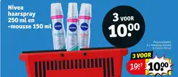 Kruidvat Nivea haarspray 250 ml en -mousse 150 ml aanbieding