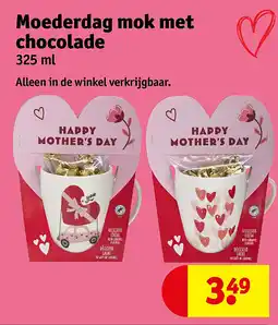 Kruidvat Moederdag mok met chocolade aanbieding
