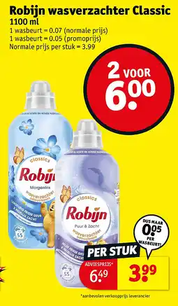 Kruidvat Robijn wasverzachter Classic aanbieding