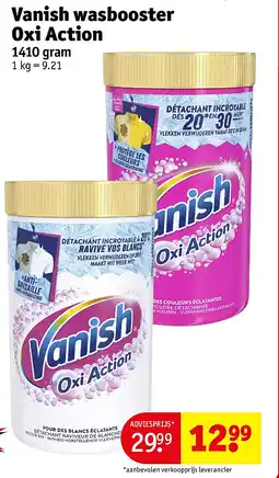 Kruidvat Vanish wasbooster Oxi Action aanbieding