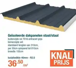 Cevo Geïsoleerde dakpanelen staal/staal aanbieding
