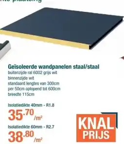 Cevo Geïsoleerde wandpanelen staal/staal aanbieding