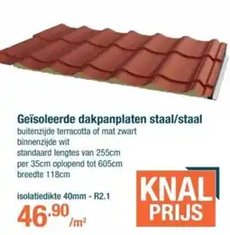 Cevo Geïsoleerde dakpanplaten staal/staal aanbieding