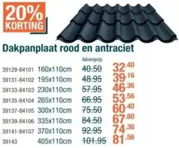 Cevo Dakpanplaat rood en antraciet aanbieding
