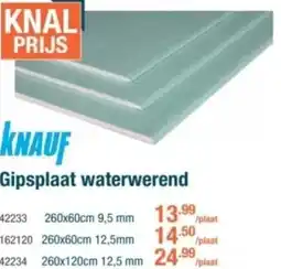 Cevo Knauf Gipsplaat waterwerend aanbieding