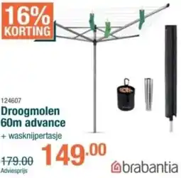 Cevo Brabantia Droogmolen 60m advance aanbieding