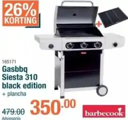 Cevo Barbecook Gasbbq Siesta 310 black edition aanbieding