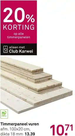 Karwei Timmerpaneel vuren aanbieding