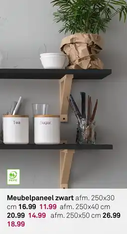 Karwei Meubelpaneel zwart aanbieding