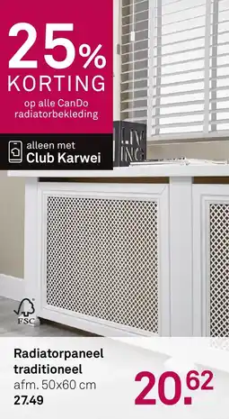 Karwei Radiatorpaneel traditioneel aanbieding