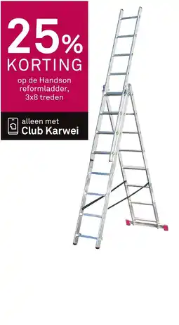 Karwei Op de Handson reformladder, 3x8 treden aanbieding