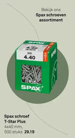 Karwei Spax schroef T-Star Plus aanbieding