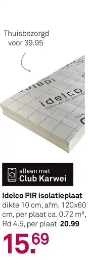 Karwei Idelco PIR isolatieplaat aanbieding