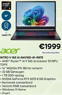 CompuDeals Acer Nitro V 16S AI ANV16S-61-R675 aanbieding