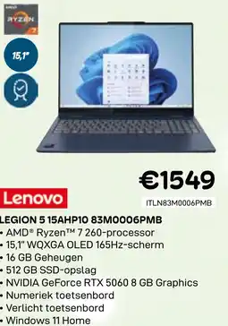 CompuDeals Lenovo Legion 5 15AHP10 83M0006PMB aanbieding