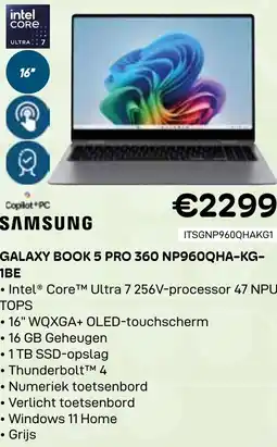 CompuDeals Samsung Galaxy book 5 pro 360 NP960QHA-KG- 1BE aanbieding
