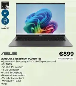 CompuDeals Asus Vivobook S 16S3607QA-PL003W-BE aanbieding