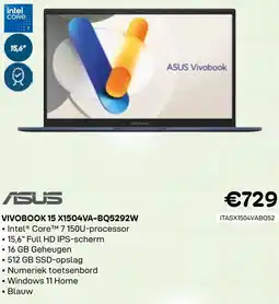 CompuDeals Asus Vivobook 15 X1504VA-BQ5292W aanbieding