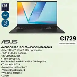 CompuDeals Asus Vivobook pro 15 OLEDN6506CU-MA040WS aanbieding