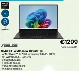 CompuDeals Asus Zenbook 14UM3406KA-QD132W-BE aanbieding