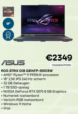 CompuDeals Asus rog strix g18 g814fp-s9013w aanbieding