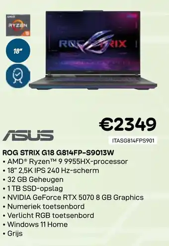 Asus rog strix g18 g814fp-s9013w