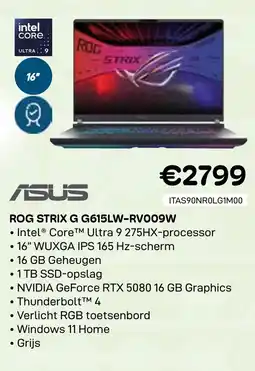 CompuDeals Asus rog strix g g615lw-rv009w aanbieding