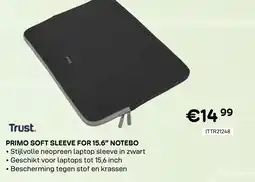 CompuDeals Trust primo soft sleeve for 15.6" notebo aanbieding