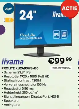 CompuDeals Iiyama prolite xu2493hs-b6 aanbieding